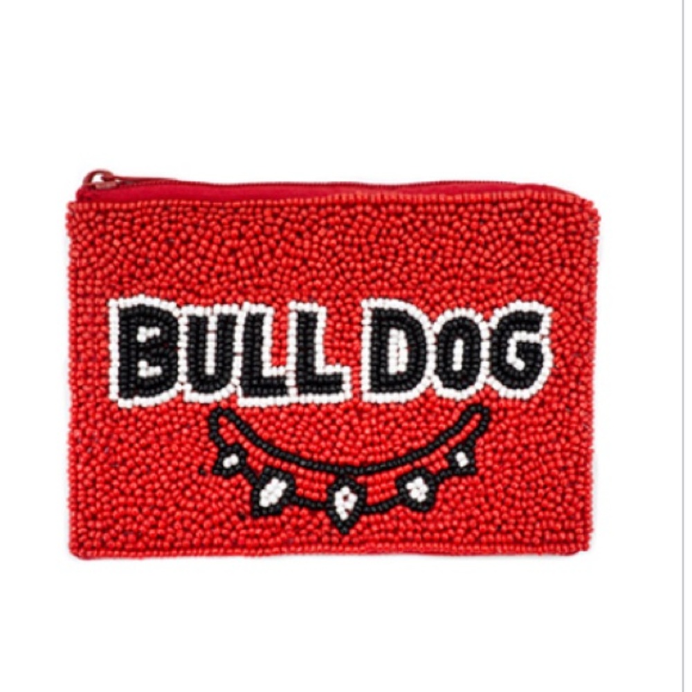 Bulldog Collar Beaded Coin Purse